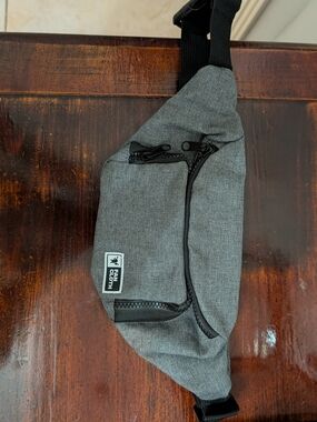 Gray Crossbody Sling Bag with Front Pocket - Unbranded